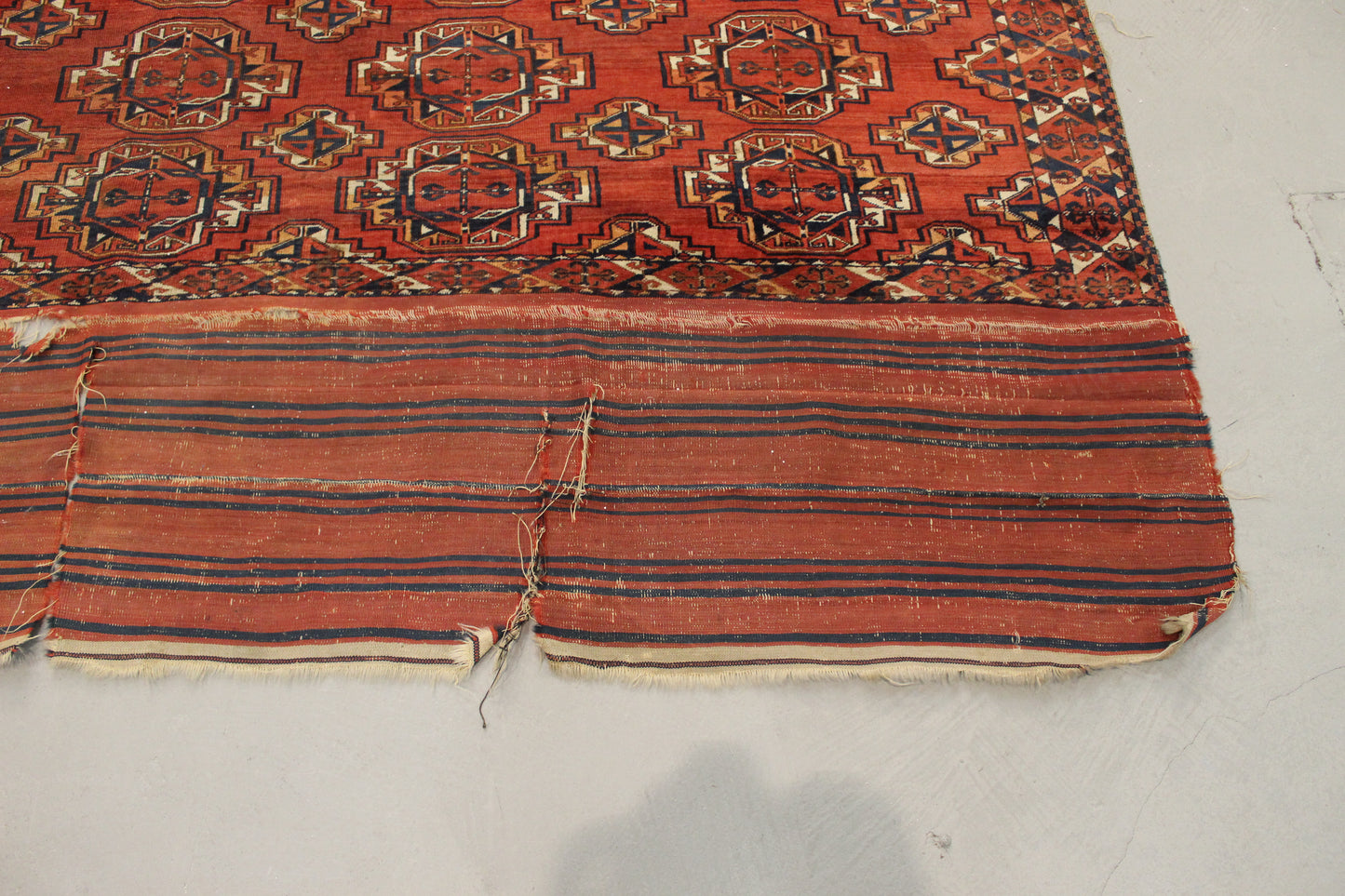 Antik handgeknüpfter Turkmenische Sareg Teppich 330 x 225 cm ca Mitte des 18 Jahrhunderts