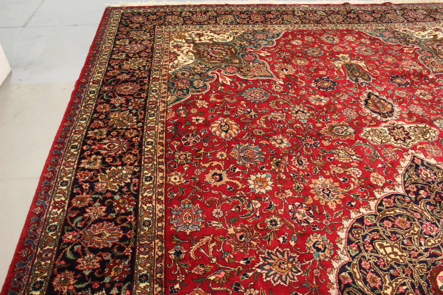 Antik Handgeknüpfter persische Tabriz Teppich 630 x 375 cm top zustand
