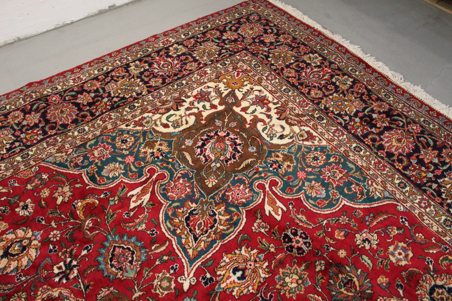 Antik Handgeknüpfter persische Tabriz Teppich 630 x 375 cm top zustand