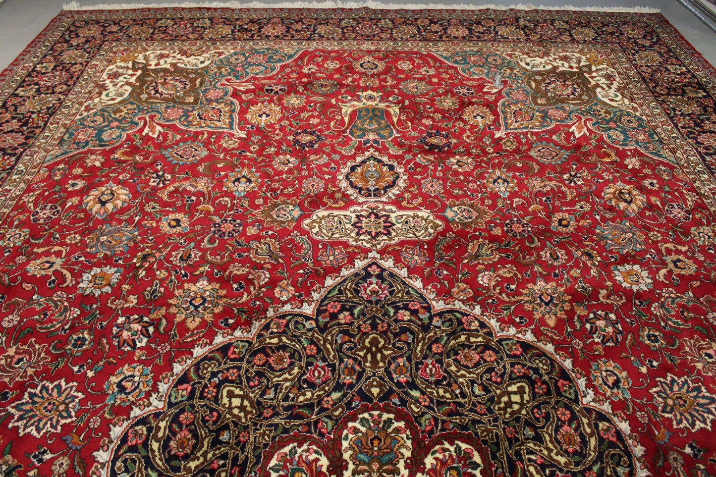 Antik Handgeknüpfter persische Tabriz Teppich 630 x 375 cm top zustand
