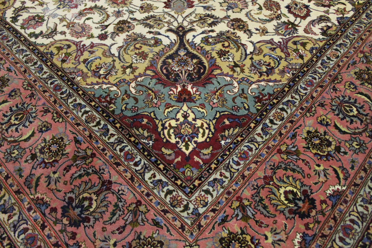 Antik handgeknüpfter Perser Tabriz Teppich 304 x 204 cm perfekt