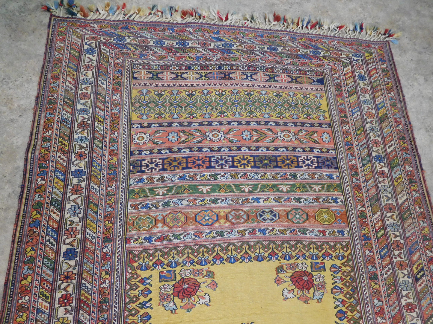 Antik Handgeknüpfter Teppich Sumak ( warni ) 230 x 132 cm Top zustand