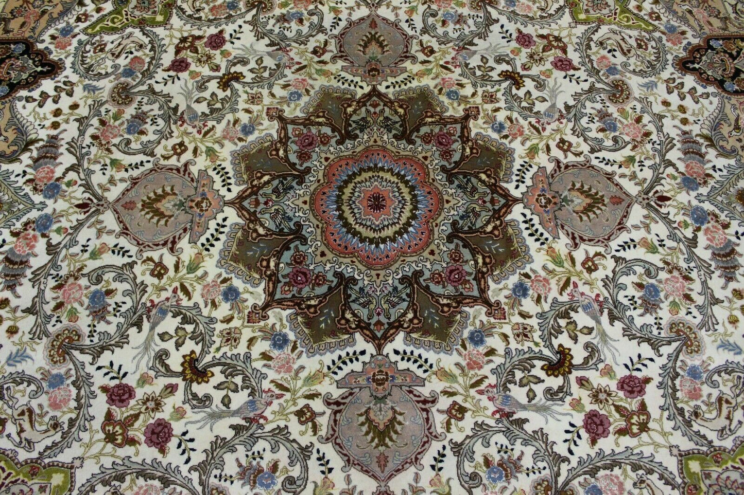 Antik handgeknüpfter persische Täbris Teppich 250 x 250 cm top zustand