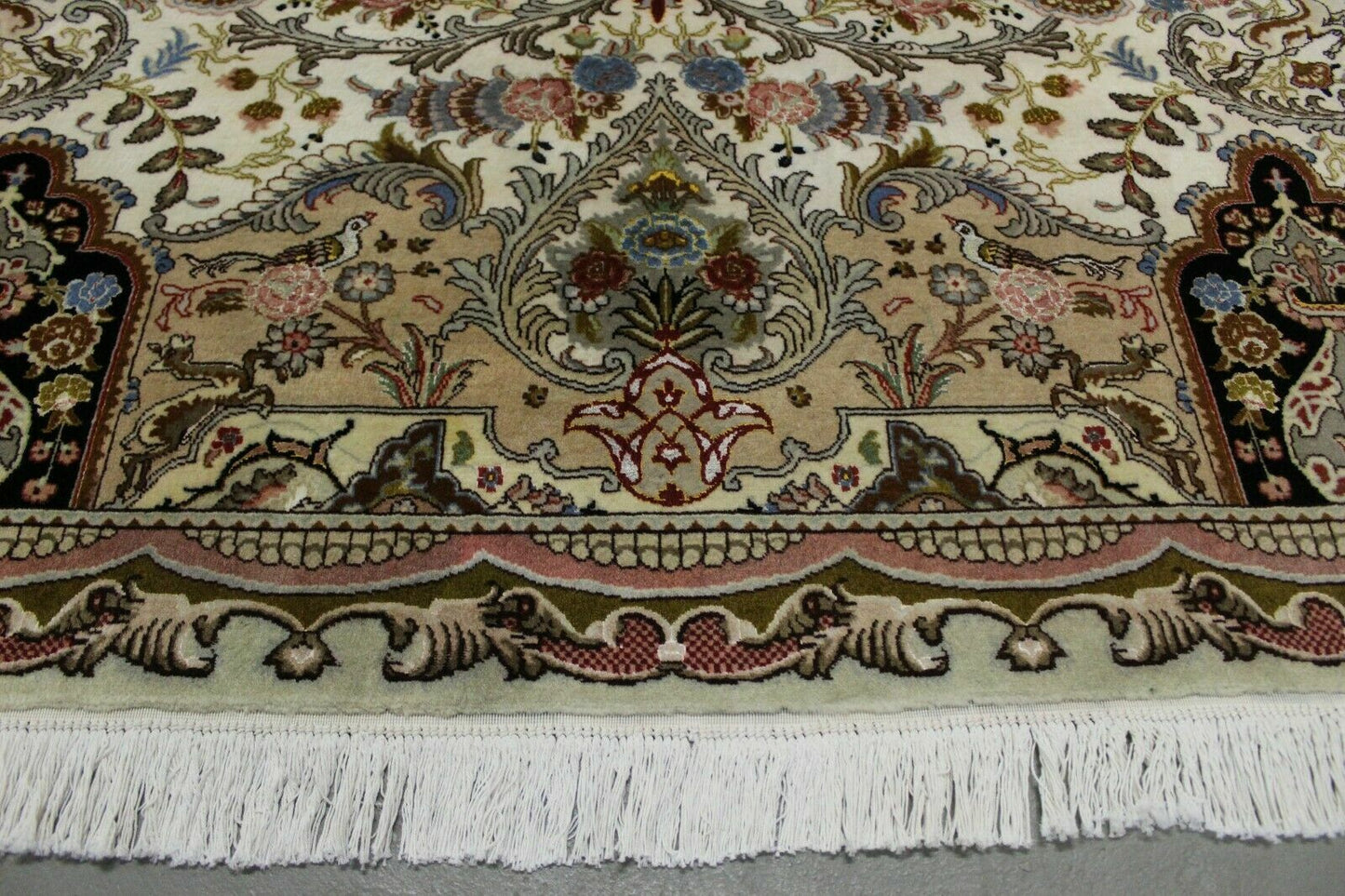 Antik handgeknüpfter persische Täbris Teppich 250 x 250 cm top zustand