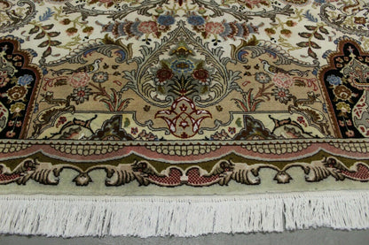 Antik handgeknüpfter persische Täbris Teppich 250 x 250 cm top zustand