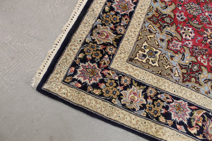 Antik handgeknüpfter Isfahan wolle Seide auf Seide Teppich 175 x 108 cm perfekt