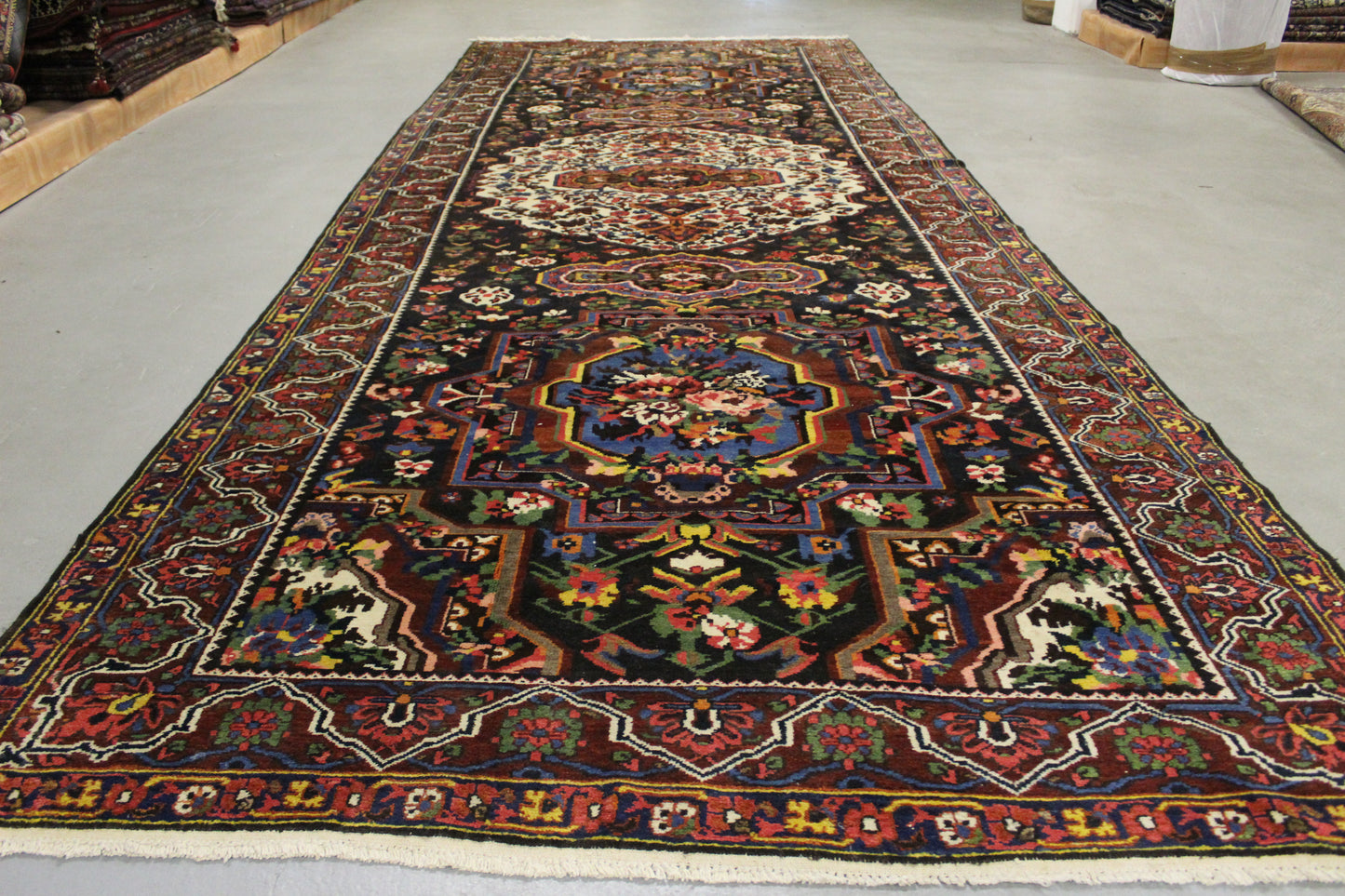 Antike Handgeknüpfter alte Perser Natur Farbe Teppich 475 x 175 cm top zustand