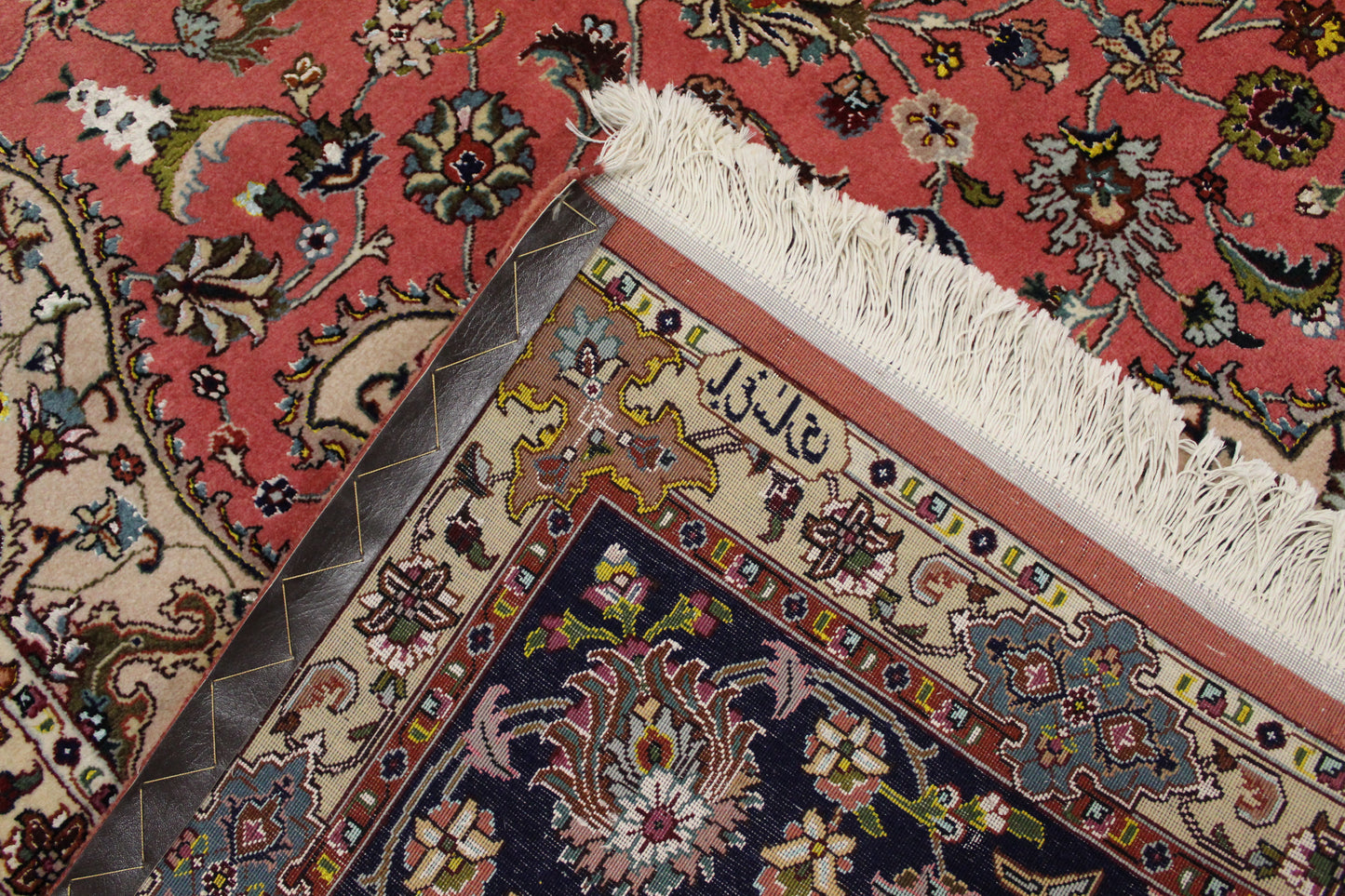 Antik handgeknüpfter wolle mit Seide ( 50 Raj ) tabriz Teppich 360 x 245 cm