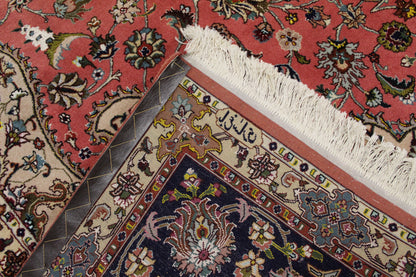 Antik handgeknüpfter wolle mit Seide ( 50 Raj ) tabriz Teppich 360 x 245 cm