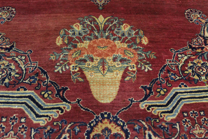 Antik handgeknüpfter Perser Kerman Teppich 205 x 132 cm top zustand ca 100 Jahre