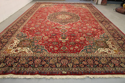 Antik Handgeknüpfter persische Tabriz Teppich 630 x 375 cm top zustand