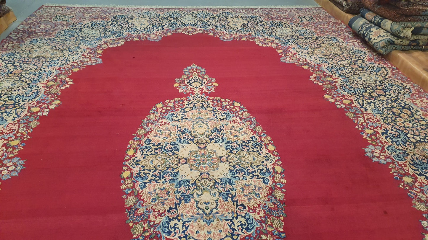 Antik handgeknüpfter persische kerman Teppich 620 x 385 cm top zustand perfekt