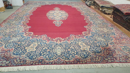 Antik handgeknüpfter persische kerman Teppich 620 x 385 cm top zustand perfekt