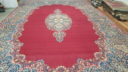 Antik handgeknüpfter persische kerman Teppich 620 x 385 cm top zustand perfekt