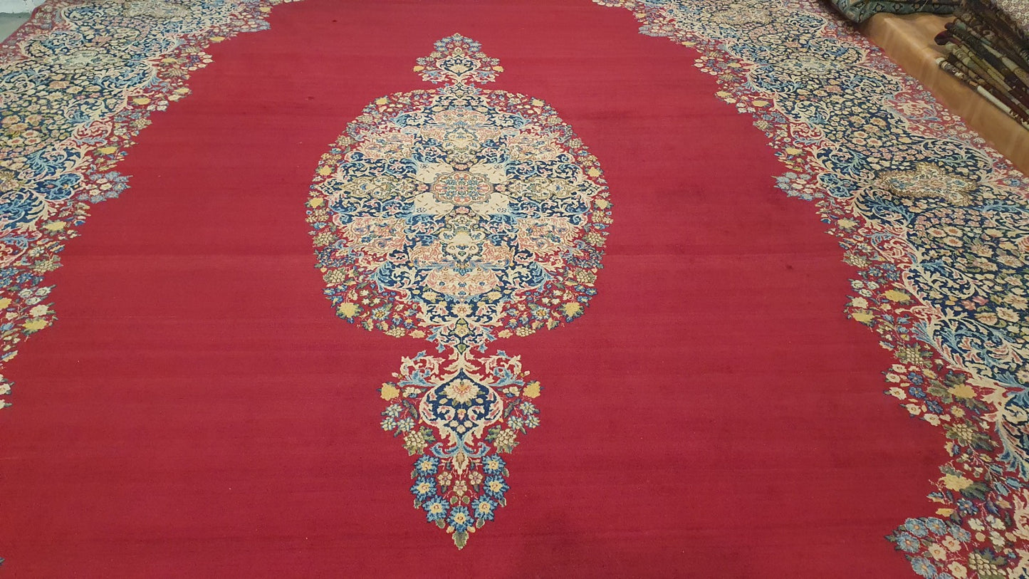 Antik handgeknüpfter persische kerman Teppich 620 x 385 cm top zustand perfekt