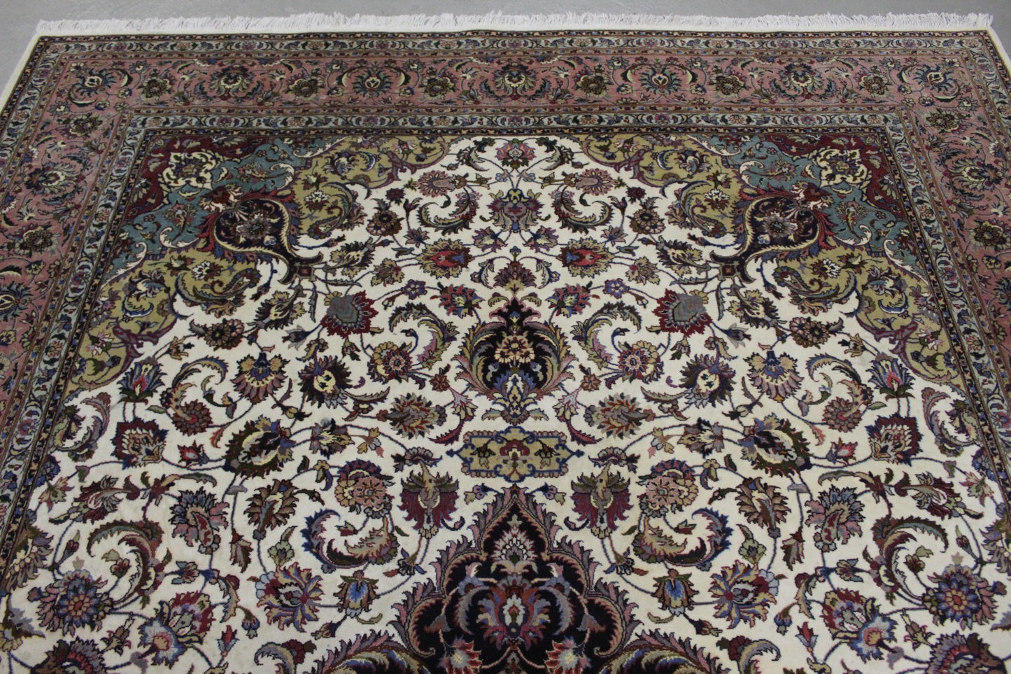 Antik handgeknüpfter Perser Tabriz Teppich 304 x 204 cm perfekt