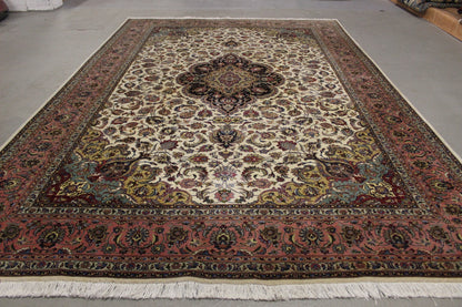 Antik handgeknüpfter Perser Tabriz Teppich 304 x 204 cm perfekt