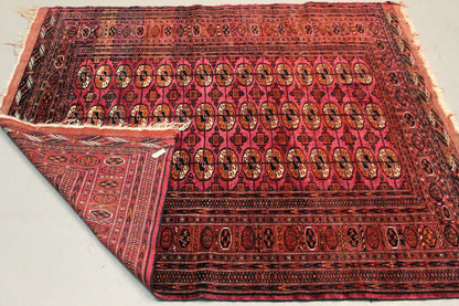 Antik Turkmenische Teppich Teke Seide auf Schurwolle 180 x 160 cm top zustand