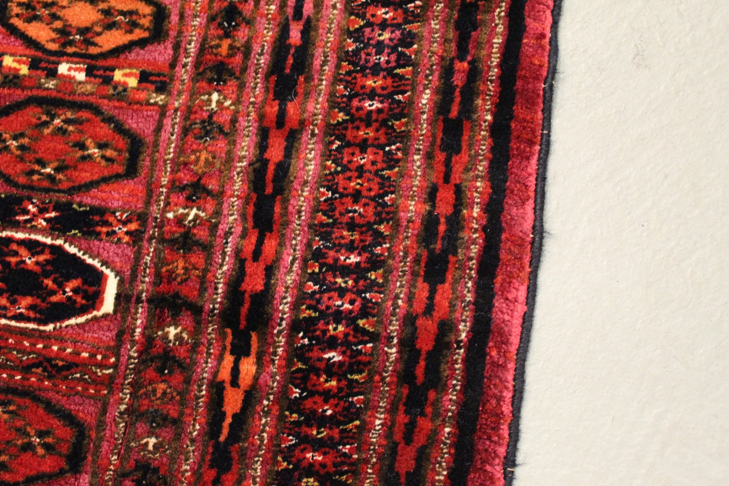 Antik Turkmenische Teppich Teke Seide auf Schurwolle 180 x 160 cm top zustand